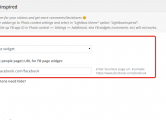 Settings & FB page widget